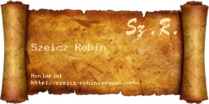 Szeicz Robin névjegykártya